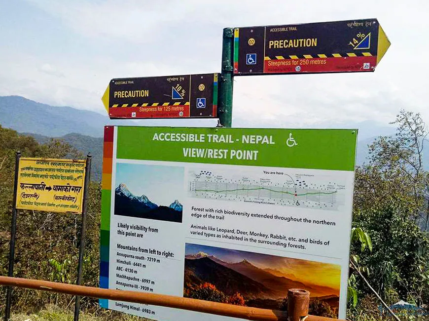accessible trekking trails in Pokhara
